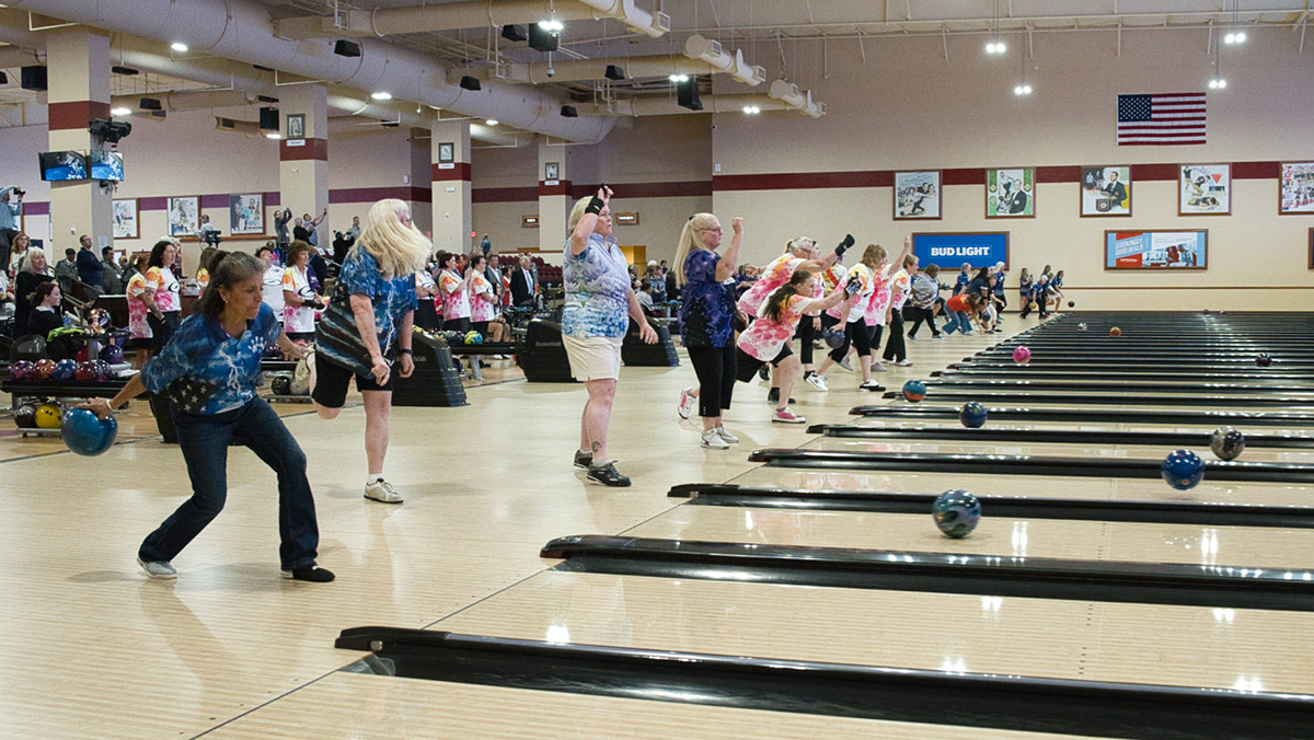 Mass Ball Shot at the 2026 USBC Women's Championships